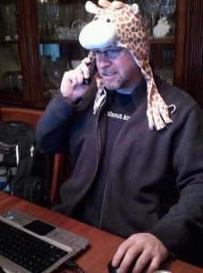 A Jiraffe consulting from home